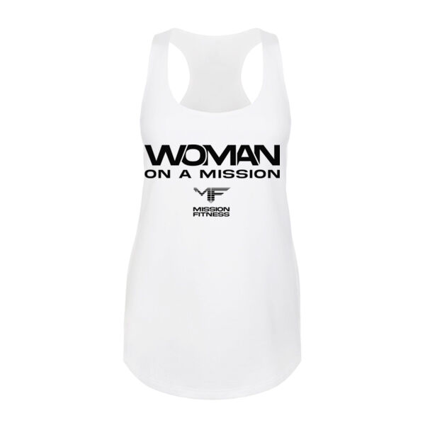 WOMAN ON A MISSION - WOMEN'S FITTED TANK TOP - $W7N2RB$ Thumbnail